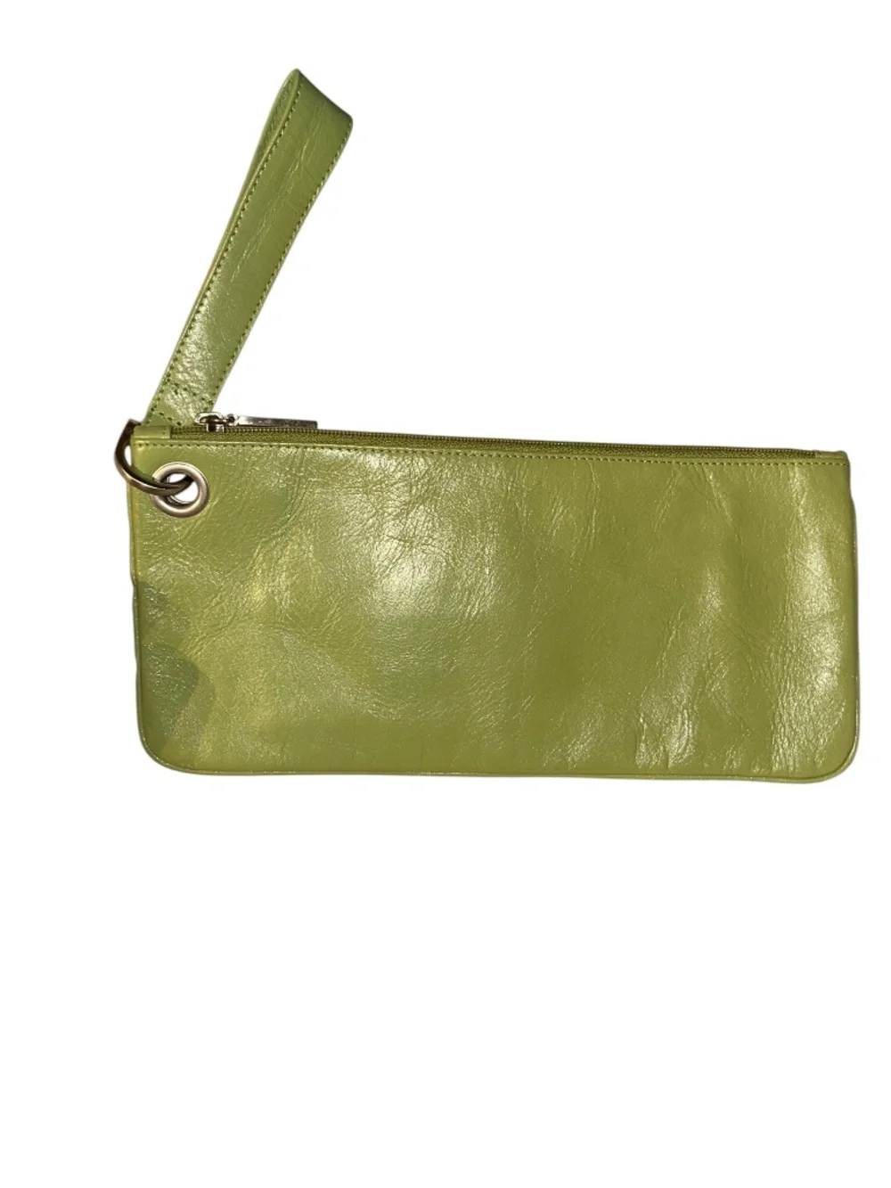 HOBO Spring Summer green leather wristlet clutch wallet bag purse